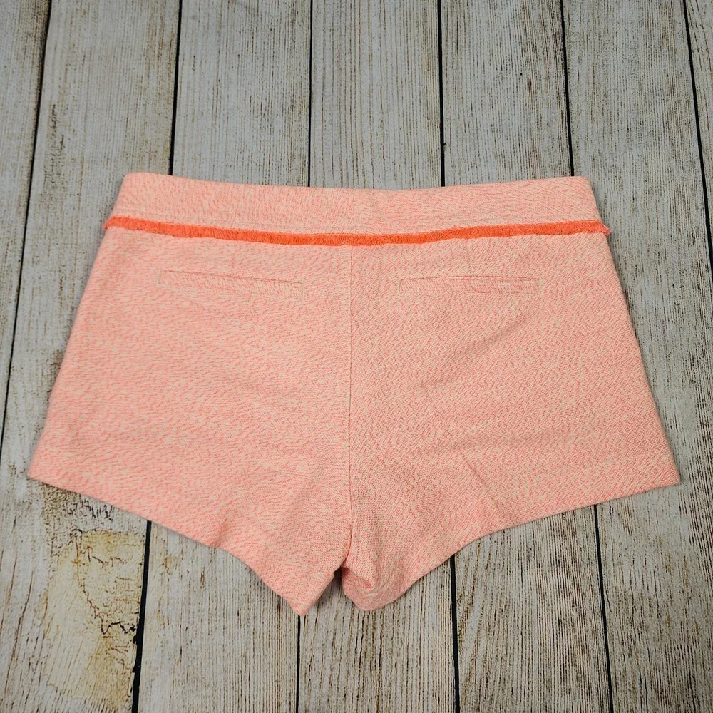 Lilly Pulitzer Shorts Womens Size 4 Orange &‎ Beige, Fringe Detail